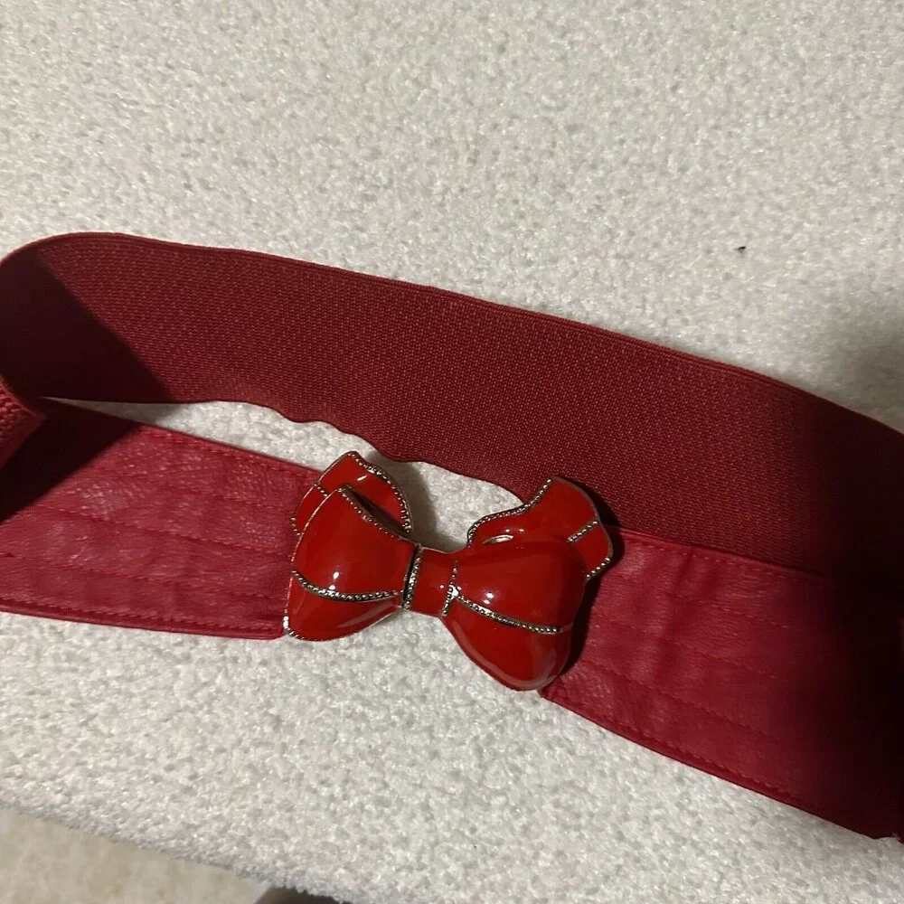 Women’s Red Belt with‎ Bow – Chic & Stylish Accessory